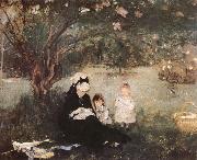 Berthe Morisot Lilac trees oil on canvas